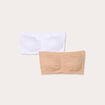 Lot 2 soutiens-gorge bandeau marron clair femme