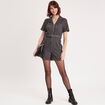 Combishort droite noir femme