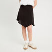 Jupe asymétrique droite noir femme