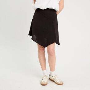 jupe asymetrique droite noir femme Jupe asymétrique droite noir femme