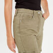 Pantalon large poches cargo vert kaki femme