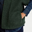 Gilet oversize cropped manches courtes vert fonc&eacute; femme