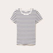 T-shirt c&ocirc;tel&eacute; ajust&eacute; blanc femme