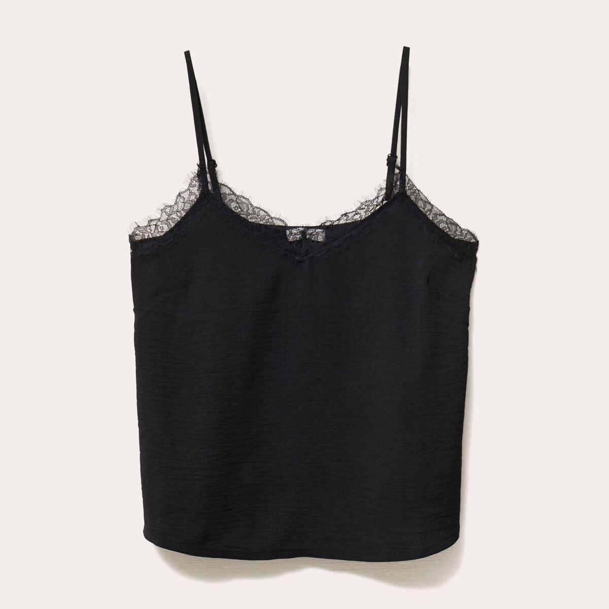 Caraco bretelles fines noir femme