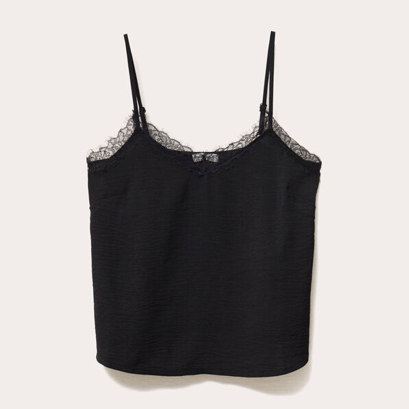 Caraco bretelles fines noir femme