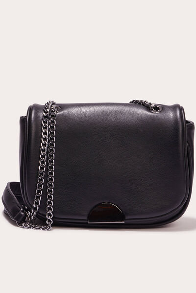 Sac avec bandoulière chaîne noir femme
