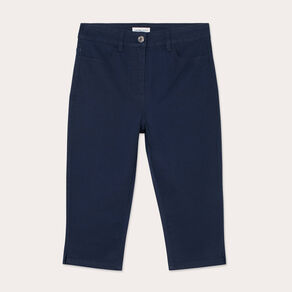 Pantalon capri bleu marine femme
