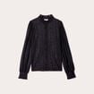 Blouse manches longues noir femme