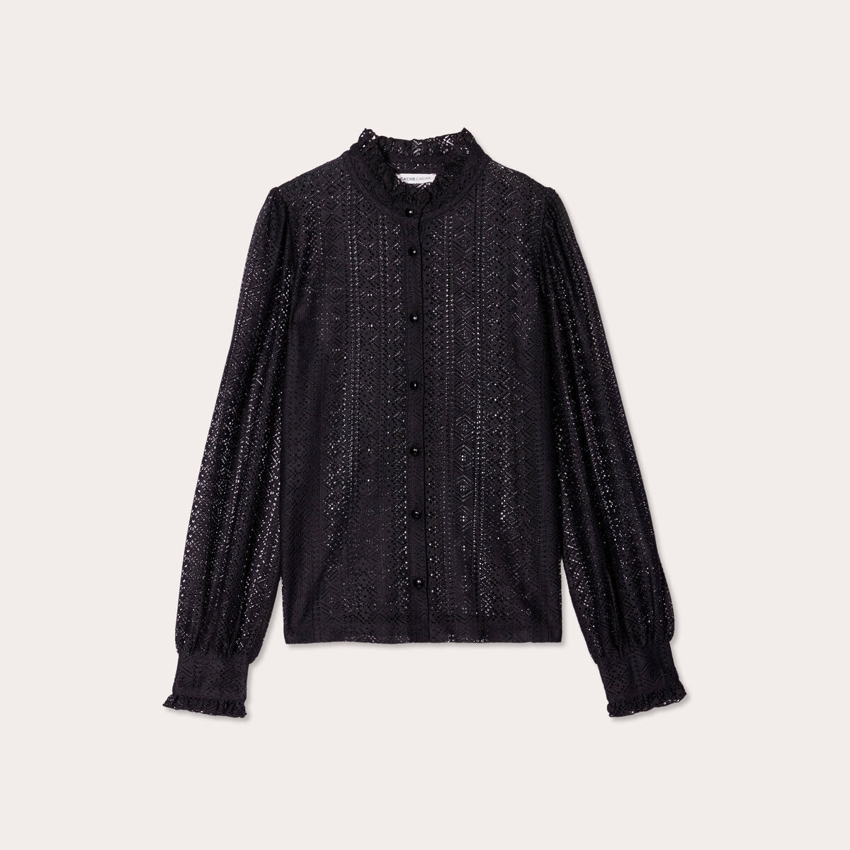 Blouse manches longues noir femme