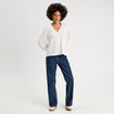 Blouse manches longues ecru femme