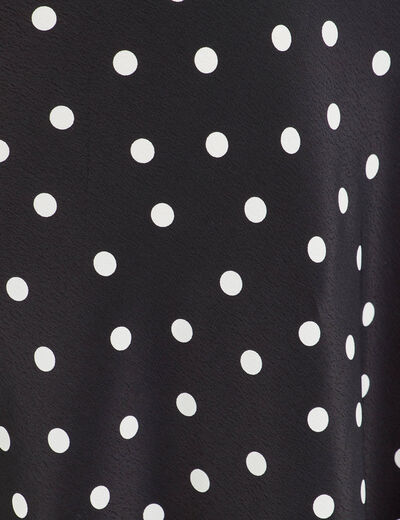 Jupe midi évasée fluide noir femme