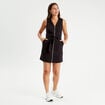 Robe évasée sans manches noir femme