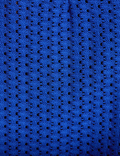 D&eacute;bardeur ajour&eacute; bleu electrique femme