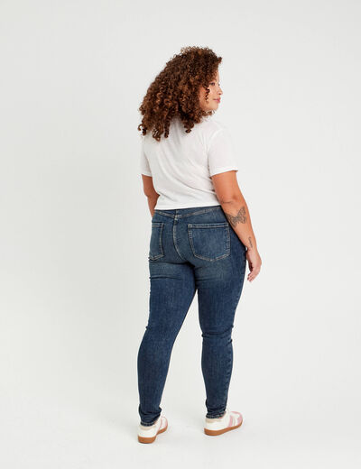 Jeans skinny taille haute denim dirty femme