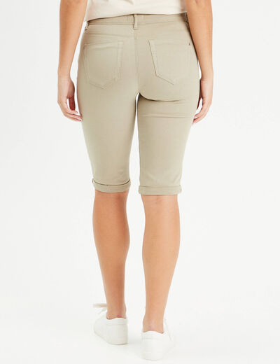 Pantacourt vert kaki femme
