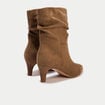 Bottines aspect daim camel femme