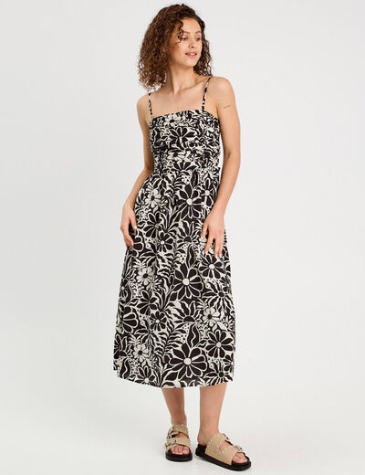 Robe évasée bustier blanc femme