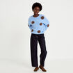 Pull manches longues bleu ciel femme