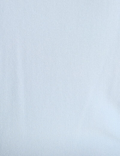 Pull ample manches courtes col rond bleu ciel femme