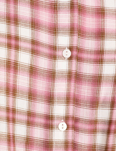 Chemise manches courtes nouée rose femme