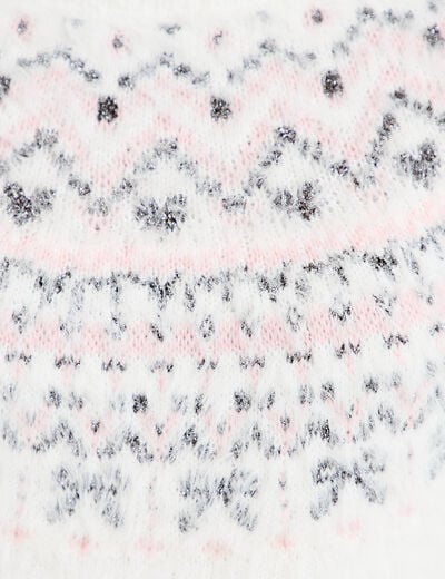 Pull manches longues ecru femme