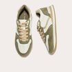 Sneakers plates vert kaki femme