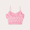Blouse cropped volants blanc femme