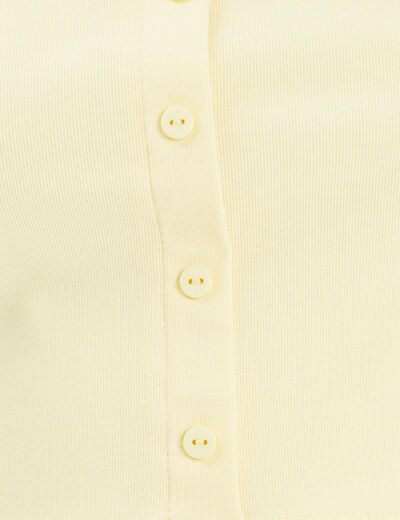 T-shirt 2-en-1 jaune pastel femme