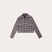 Veste droite boutonnée gris femme