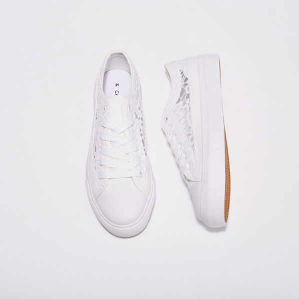 tennis plates en dentelle blanc femme Tennis plates en dentelle blanc femme