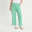 Pantalon large 7/8ème vert émeraude femme