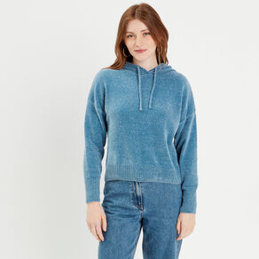 pull a capuche bleu clair femme Pull à capuche bleu clair femme