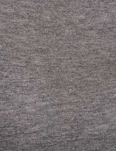 T-shirt ajust&eacute; col rond manches longues gris fonc&eacute; femme