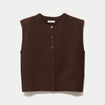 Gilet sans manches marron fonc&eacute; femme