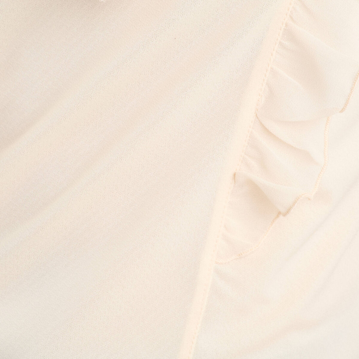 Blouse volants ecru femme