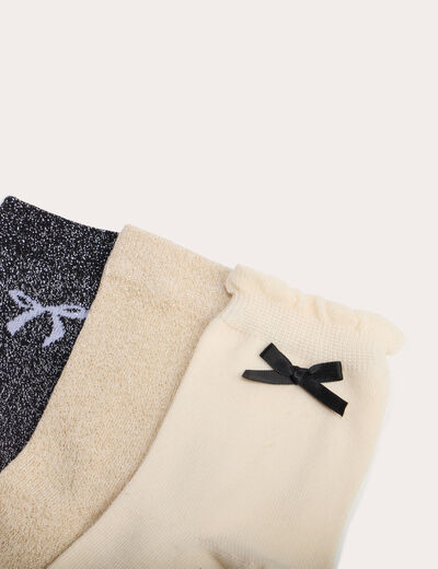 Lot de 3 paires de chaussettes noir femme