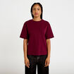 T-shirt col rond manches courtes bordeaux femme