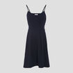 Robe évasée avec bretelles bleu marine femme