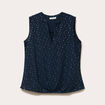 Blouse sans manches bleu marine femme