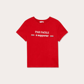 T-shirt manches courtes rouge femme