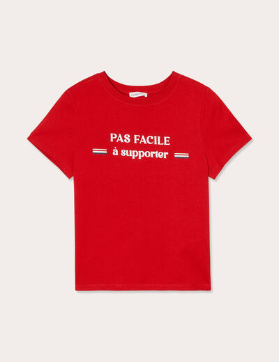 T-shirt manches courtes rouge femme