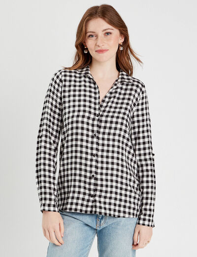 Chemise manches longues blanc femme