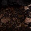 Blouse ajustée col V dentelle noir femme