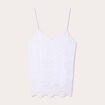 Débardeur effet crochet blanc femme