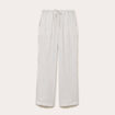 Pantalon large taille standard blanc femme