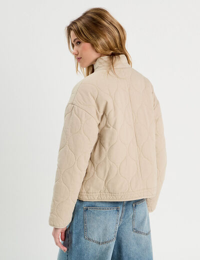 Veste matelassée zippée sable femme