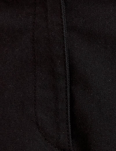 Pantalon chino coupe barrel noir femme