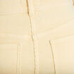 Pantalon droit en velours jaune femme