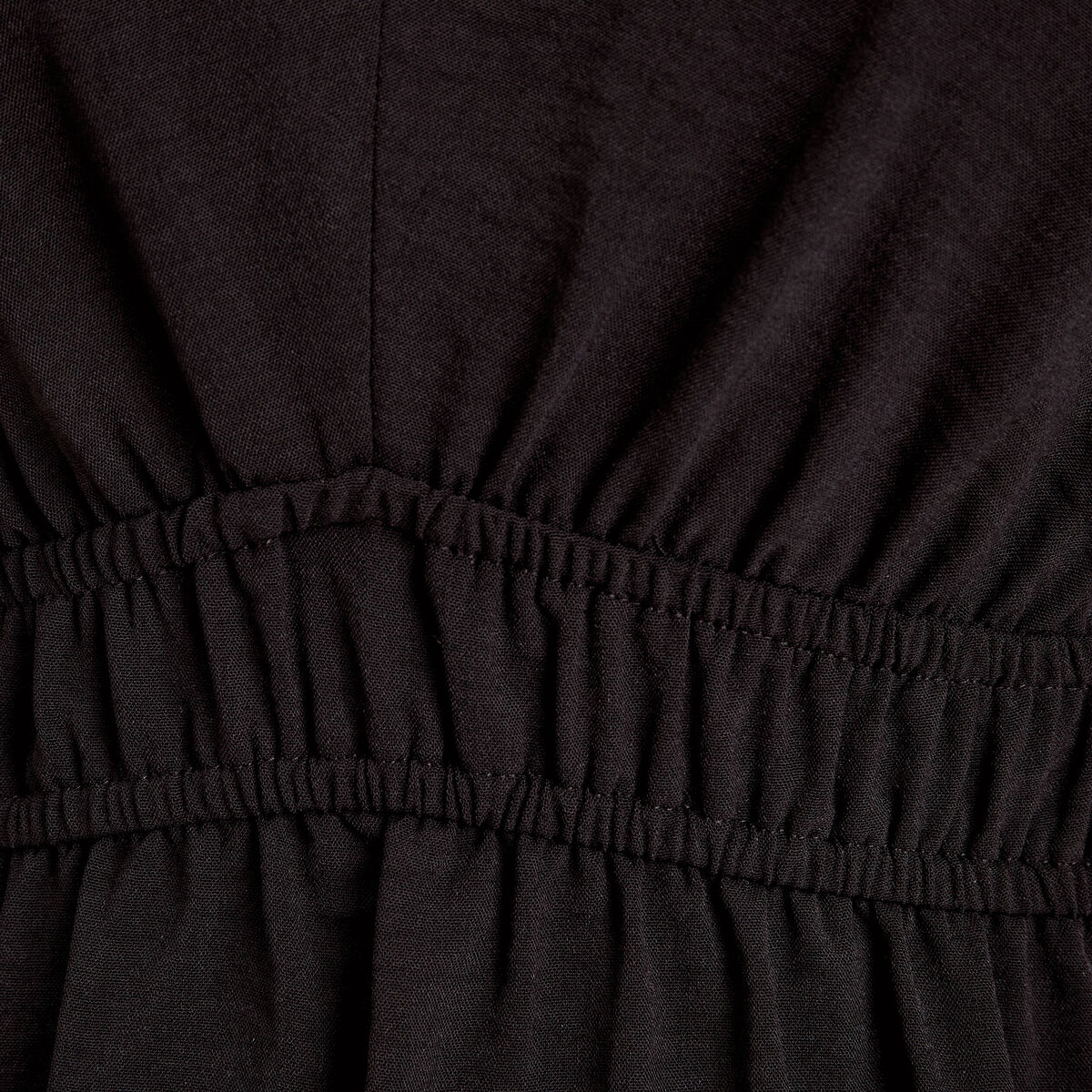 Robe évasée taille élastiquée noir femme