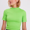 T-shirt manches courtes vert femme